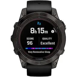 Смарт-годинник Garmin Fenix 7 Pro Sapphire Solar Edition Carbon Gray DLC Titanium with Black Band [010-02777-10] [86523] - мініатюра 4
