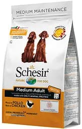 Сухой монопротеиновый корм для собак средних пород Schesir Dog Medium Adult Chicken с курицей 12 кг (8005852161000)