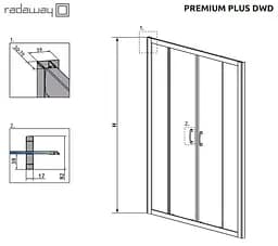 Душові двері Radaway Premium Plus DWD 180 см скло прозоре 33373-01-01N - мініатюра 4