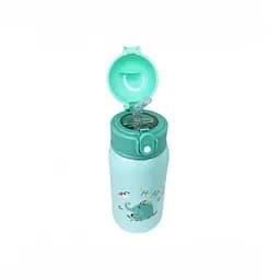 Термос-поїльник з силіконовою трубочкою MGZ-0318(Turquoise) чашкою, в чохлі з ремінцем, 550 мл - мініатюра 3