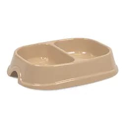 Миска Priroda Модерн №1 Дует для котів пластикова 400 мл світло-бежева