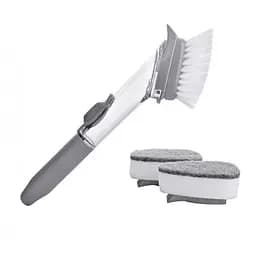 Щітка для чищення посуду із дозатором CLEANER BRUSH Gray (do128)