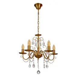 Люстра подвесная Brille свеча Е14 40W AB (BCL-734S/5)