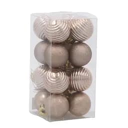 Ялинкові кульки Chomik пластикові шампань 3 см 16 шт. (GIF3955)