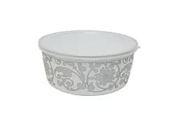 Контейнер емальований Infinity Вензель, 18 см, 1,6 л, білий з сірим (6470506)