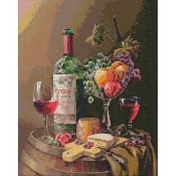 Алмазна мозаїка Ideyka  Романтична вечеря ©MariaGordeevaART AMO7426 40х50 см 