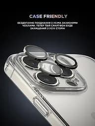 Захисне скло для камери Apple iPhone 15 Pro/15 Pro Max, Supreme BI, сріблястий колір, з рамкою, глянцеве скло для захисту лінз, протиударне, прозоре, з клейовим шаром по контуру, не впливає на якість фото, ArmorStandart (ARM76592) - мініатюра 6