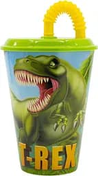 Стакан для дітей з трубочкою 430 мл Stor Dinosaur (26230)