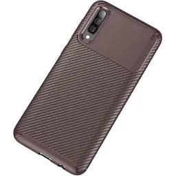 Чохол-накладка Toto TPU Carbon Fiber 1.5 mm Case Samsung Galaxy A70 Coffee - мініатюра 2