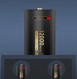 Акумулятор типу D R20 1.5V 12000mWh Type-C Li-ion - мініатюра 4