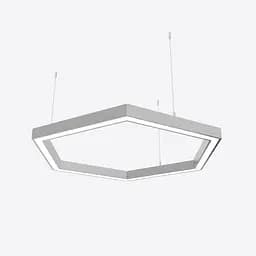 Світлодіодний світильник X-LED 120Вт шестикутник сірий (860х745х43)