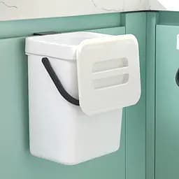 Відро для сміття MBM My Home з кришкою 5 л біле (BIN-11 5L WHITE/ANTHRACITE) - мініатюра 8