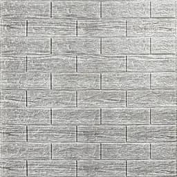 Самоклеящаяся декоративная 3D панель 700х770х5мм Серая полоска кирпич (183) SW-00000488