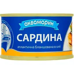Сардина Аквамарин бланшована в маслі 230 г (745 586)
