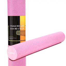 Массажный ролик Cornix EVA+ 90 x 15 см (валик, роллер) XR-0313 Pink