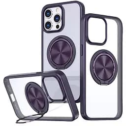 Чохол Epik TPU+PC Metal Ring with MagSafe для Apple iPhone 13 Pro Max 6.7/12 Pro Max 6.7 Темно-фіолетовий