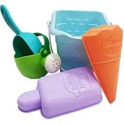 Набір для пісочниці Bambi HG-153 відерце, лопатка, лійка, формочки 2 шт Синій