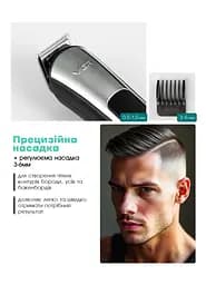 Універсальний тример для бороди Vgr 5 в 1 AFA Series Акуумуляторний тример для носа і тіла,  шейвер для гоління 5 Вт Black - мініатюра 6