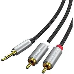 Кабель Cabletime 3.5 мм - 2xRCA (M/M), 1 м, Black (CF13H)