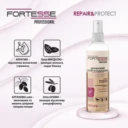 Двофазний спрей-кондиціонер Fortesse Professional Repair & Protect Ультравідновлення та живлення для пошкодженого волосся 250 мл  - мініатюра 6