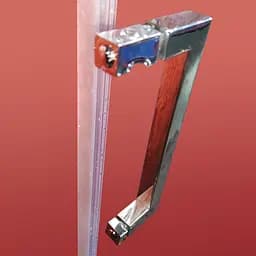 Двері в нішу Koer SR SD02-140x200-TR-01 прозоре скло Easy Clean 8 мм, хром KR5383, універсальні, прозорий, хром - мініатюра 7