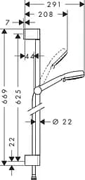Душовий гарнітур Hansgrohe Crometta 100 Multi 26650400, Білий - мініатюра 2