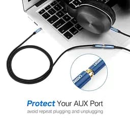 Кабель аудіо Ugreen AV118 3.5 mm подовжувач 0.5 м Black (40672) - мініатюра 4