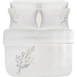 Постільна білизна Dantela Vita Moneda krem євро сатин з вишивкою кремова (svt-2000022345408)