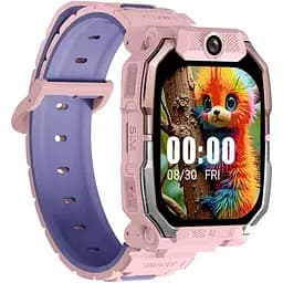 Дитячий смарт-годинник Y76, 4G GPS Wi-Fi SIM камера SOS IP67 рожевий