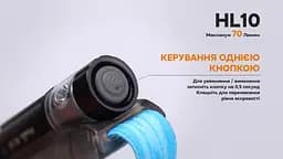 Налобний ліхтарик Fenix HL10 (Фіолетовий з блакитним) - мініатюра 5