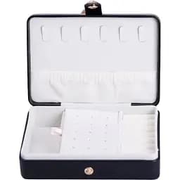 Скринька-органайзер для прикрас Yiwu на кнопці 16x11x4.7 см чорний HP-5-30B