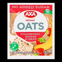 Каша вівсяна AXA з вершками полуницею та бананом (без цукру) 40 г