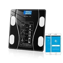 Смарт-ваги підлогові фітнес ваги Smart Scale 25x25 см Чорний 180 кг - мініатюра 6