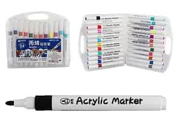 Набор скетчмаркеров акриловых Aodemei, 24 цвета, пластиковый бокс, 6131-24M