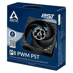 Корпусний вентилятор 80 мм Arctic PWM PST P8 ACFAN00150A Black - мініатюра 4