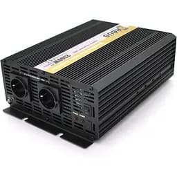 Инвертор напряжения Orbus ORMS2500 (2500Вт), 12/220V, approximated, 2 Shuko, 2 клеммных провода, 9 предохранителей, Box.Q20