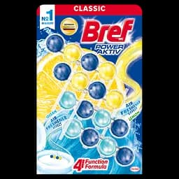 Туалетний блок для унітазу Bref Сила актив Свіжість лимона та Океанський бриз, 4 шт. (765339)