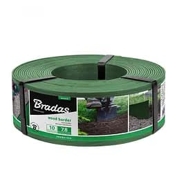 Бордюр рівний газонний Bradas WOOD BORDER 78мм х 2,8мм х 10м зелений OBWGR1008
