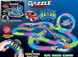 Автотрек на р/у 134 свет, звук, 326 элементов, длина трека 655 см, в коробке (6973686060276)