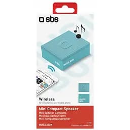 Портативна акустика SBS Music Box Blue (TTSQUARESPEAKERBTLB) - мініатюра 2