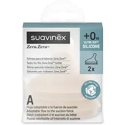 Соска Suavinex Zero антиколиковая адаптивный поток +0 месяцев 2 шт. нюдовая (308683)