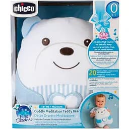 М'яка музична іграшка-нічник Chicco Заспокійливе ведмежа 25 см блакитне (12266.20) - мініатюра 4