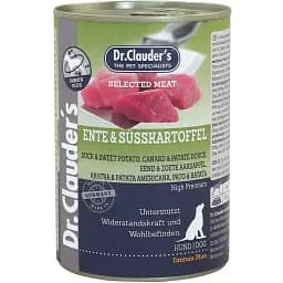 Влажный корм для собак Dr.Clauder’s Selected Meat Duck & Sweet Potato утка и сладкий картофель 400 г