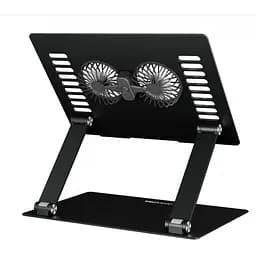 Охолоджувальна підставка для ноутбука до 15.6 дюйма OfficePro LS-122-B 2xfans Aluminum Aloy Black - мініатюра 3