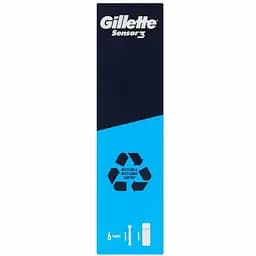 Подарунковий набір для чоловіків Gillette: бритва Sensor3 + змінні катриджі для гоління 5 шт. + гель для гоління Series Sensitive 75 мл - мініатюра 5
