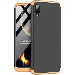 Чохол-накладка GKK 3 in 1 Hard PC Case HuAwei Y6 2019 Gold/Black