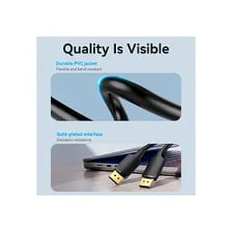 Кабель мультимедійний DisplayPort to DisplayPort 3.0m V1.2 4K 60Hz 3D Dolby 7.1 VENTION (HAKBI) - мініатюра 10