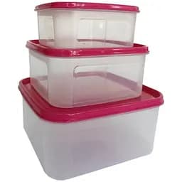 Набір харчових контейнерів Motek пластикових з кришкою Modular на 0,9 л, 1,6 л, 2,8 л (MS-05)