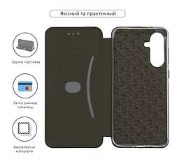 Чехол-книжка для Samsung Galaxy A56 5G, G-Case, черный, кожаный чехол-книжка из экокожи (PU) и TPU, с магнитом, с подставкой и вместительным кардхолдером, противоударный, защита всего корпуса, ArmorStandart (ARM83058) - мініатюра 3