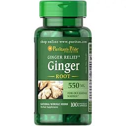 Натуральна добавка Puritan's Pride Ginger Root 550 mg 100 капсул